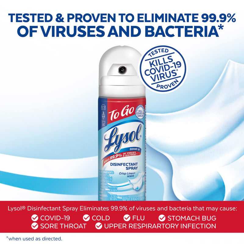 Lysol Disinfectant Spray To-Go 1.5 oz (Pack of 12)