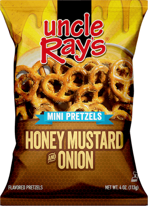 Uncle Ray's Honey Mustard Onion Pretzels 4 Oz 12-Pack Wholesale