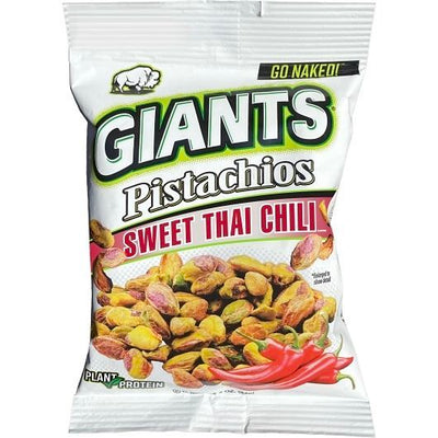 Giants Go Naked Pistachios, Sweet Thai Chili Flavor, No Shell, 3 Ounce Pouch