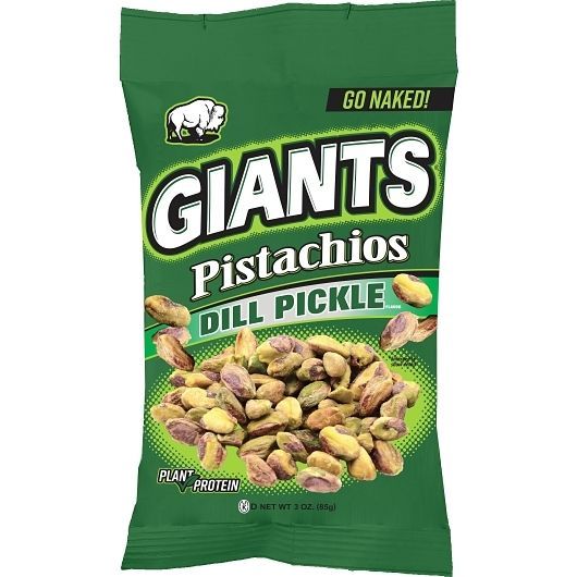 Giants Go Naked Pistachios, Bold Dill Flavor, No Shell, 3 Ounce Pouch