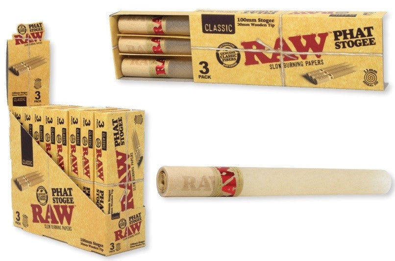 Raw Phat Stoggie Classic Cones King Size Pre-Rolled Cones 100mm - 3ct