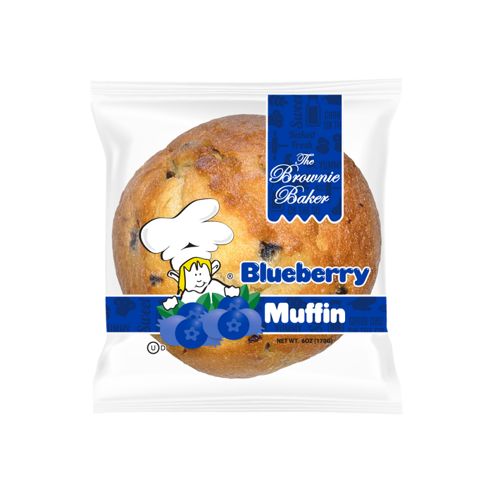 The Brownie Baker Blueberry Muffins 6 oz 6-Pack Wholesale
