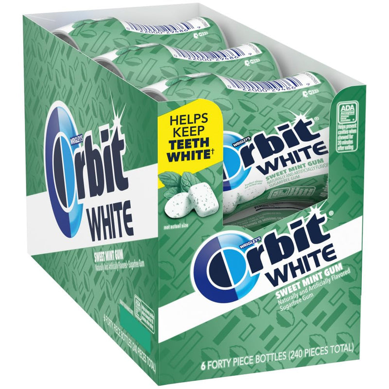 ORBIT White Sweet Mint Sugar Free Gum, 6 Pack