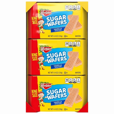 Keebler Vanilla Sugar Wafers, 4.4 oz King Size Bars 9 Count