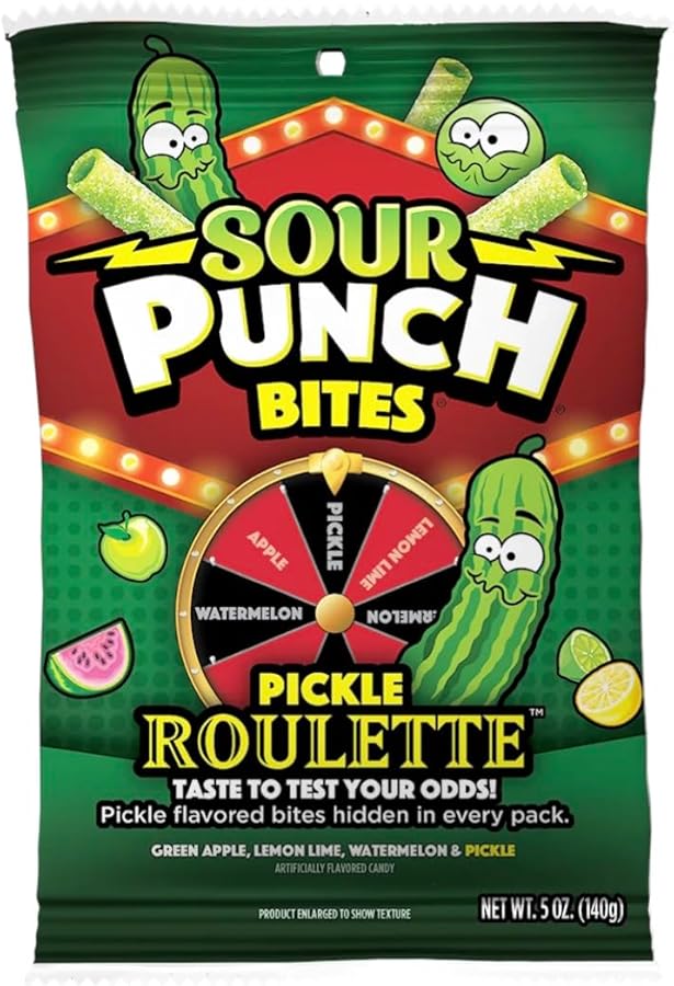 Sour Punch Bites 5 Pickles Bag