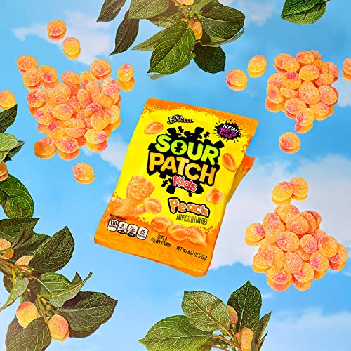 Sour Patch Kids Peach Soft and Chewy Candy 8.07oz Bags 12-Pack Wholesale