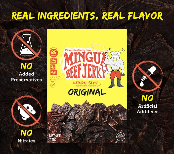 Mingua Mild Beef Jerky, 6 oz Bag