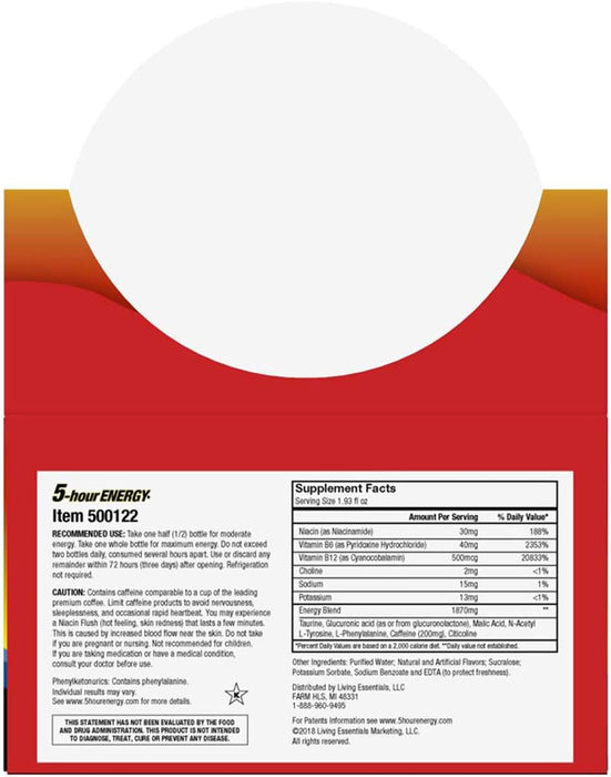 5 Hour Energy Energy Shot Hour Berry (Pack of 12)