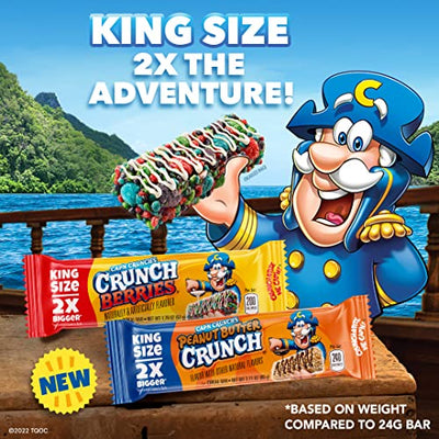 Cap'n Crunch Quaker King Size Treat Bars, Crunch Berry Flavor, 12 Count