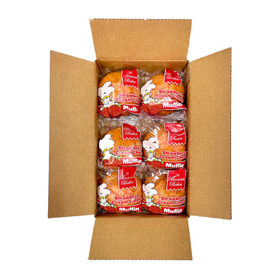 Brownie Baker Strawberry Cream Muffin, Pack of 6