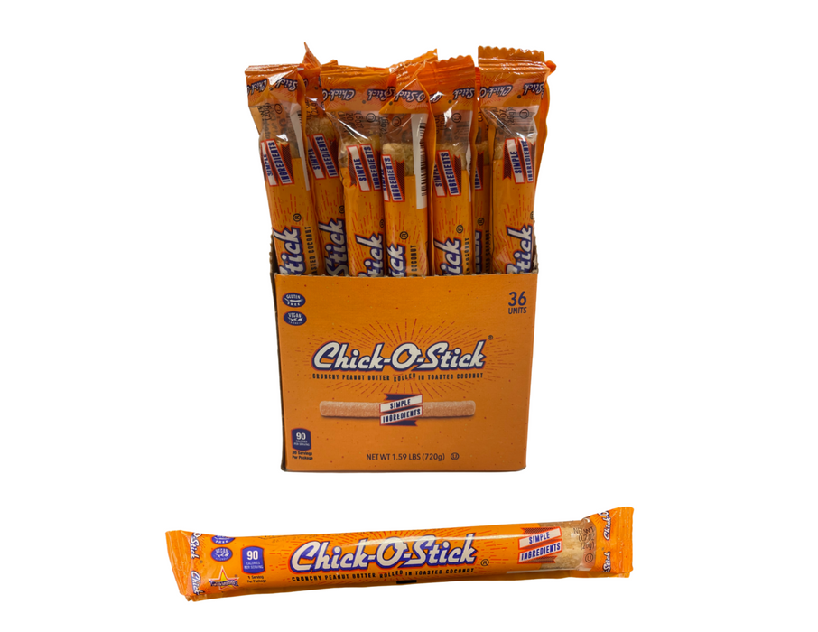 Chick-O-Stick Peanut Butter Coconut Candies 36-Count Wholesale Boxes