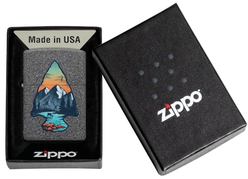 Zippo Mountain Design Iron Stone Pocket Lighter
