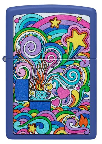 Zippo Abstract Design Royal Blue Matte Pocket Lighter