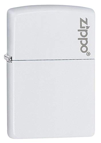 Zippo Z-00214ZL Lighter, Durable White Matte Finish, Color Image, Classic Windproof Design