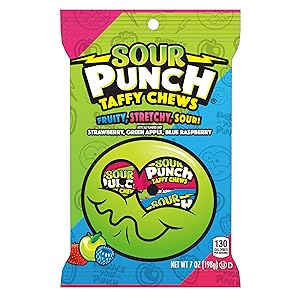 Sour Punch Taffy Chews Peg Bag 7 oz