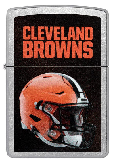 Zippo NFL Cleveland Browns Street Chrome Pocket Lighter - Fan Loyalty