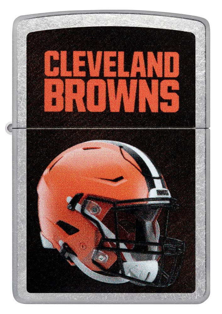 Zippo NFL Cleveland Browns Street Chrome Pocket Lighter - Fan Loyalty