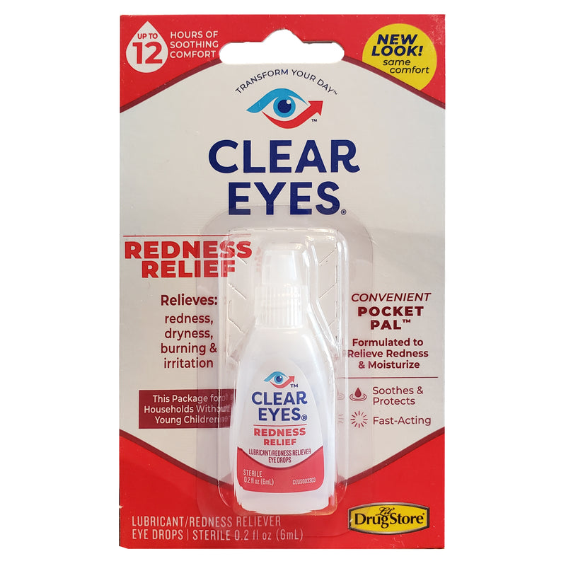 Clear Eyes Eye Drops, Redness Relief, 0.2 fl oz (Pack of 1)