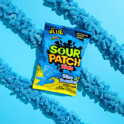 Sour Patch Kids Blue Raspberry, Soft & Chewy Candy, 8 Ounce Bags (Pack of 12)