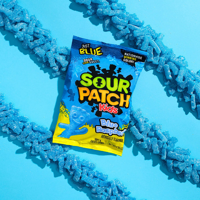 Sour Patch Kids Blue Raspberry Soft Chewy Candy 8-Ounce 12-Pack Wholesale