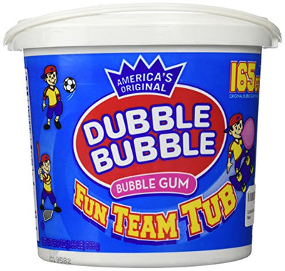 Dubble Bubble 165 Count Tub Bubble Gum