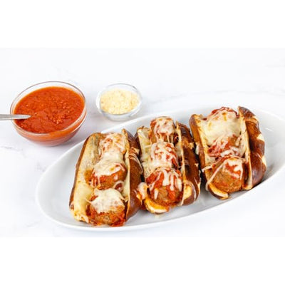 Pretzilla Soft Pretzel Sausage Buns, 10.4 oz 4 Count ‚Äì Bulk Gourmet Sandwich Hoagie Rolls, Non GMO Kosher Vegan Bread, Soft Bakery Pretzel Bun (Case of 15 Packs)