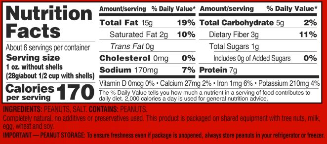 Gurley Jumbo Peanuts Salted in Shell - Large, Fresh Nuts for Snacking, High in Protein, Heart-Healthy 12 Oz Bag