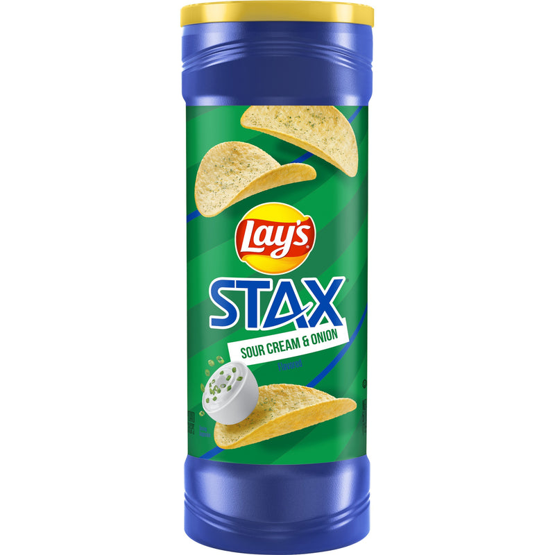 Lays Stax Sour Cream & Onion, 5.5 oz (Pack of 17)