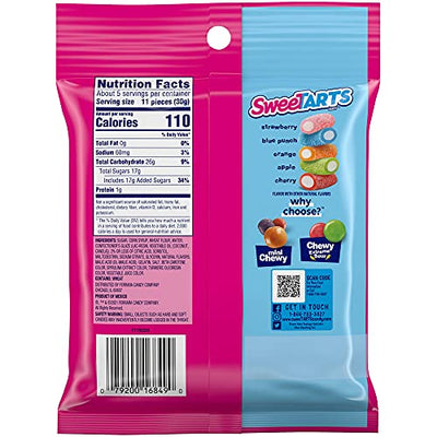 SweeTARTS Ropes Bites, 5.25 Ounce, Pack of 12