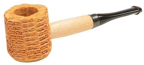 Missouri Meerschaum Miniature BLACK Straight Varnished Corncob Pipe Black Stem 5612