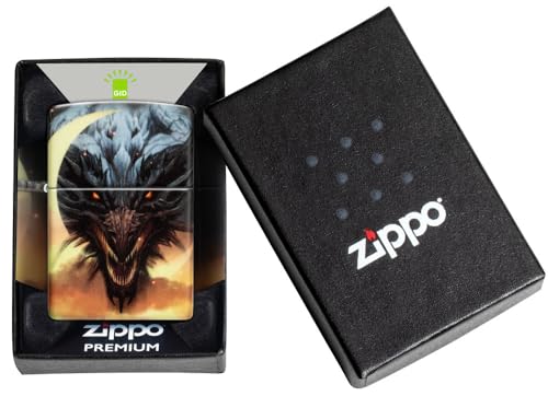 Zippo Mystical Dragon Glow in The Dark Green Matte Pocket Lighter