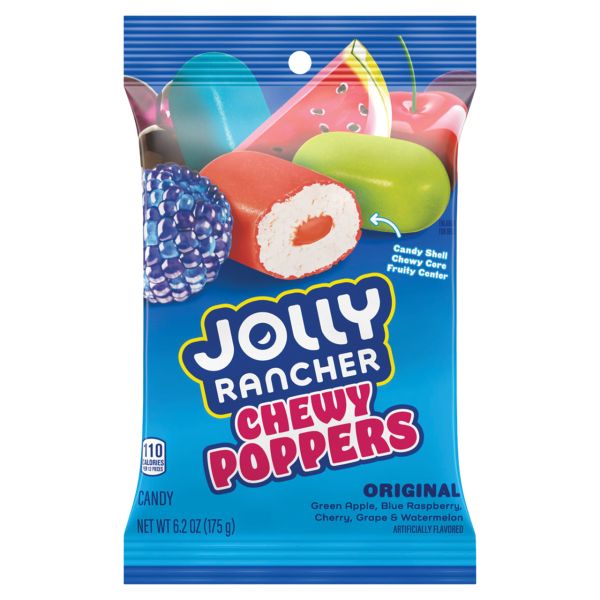Jolly Rancher Chewy Poppers Assorted Flavors 6.2 oz 12-Pack Wholesale