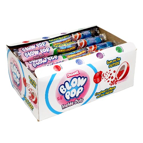 Charms Inside Outs Blow Pop 8 Ball Tube 24 Count