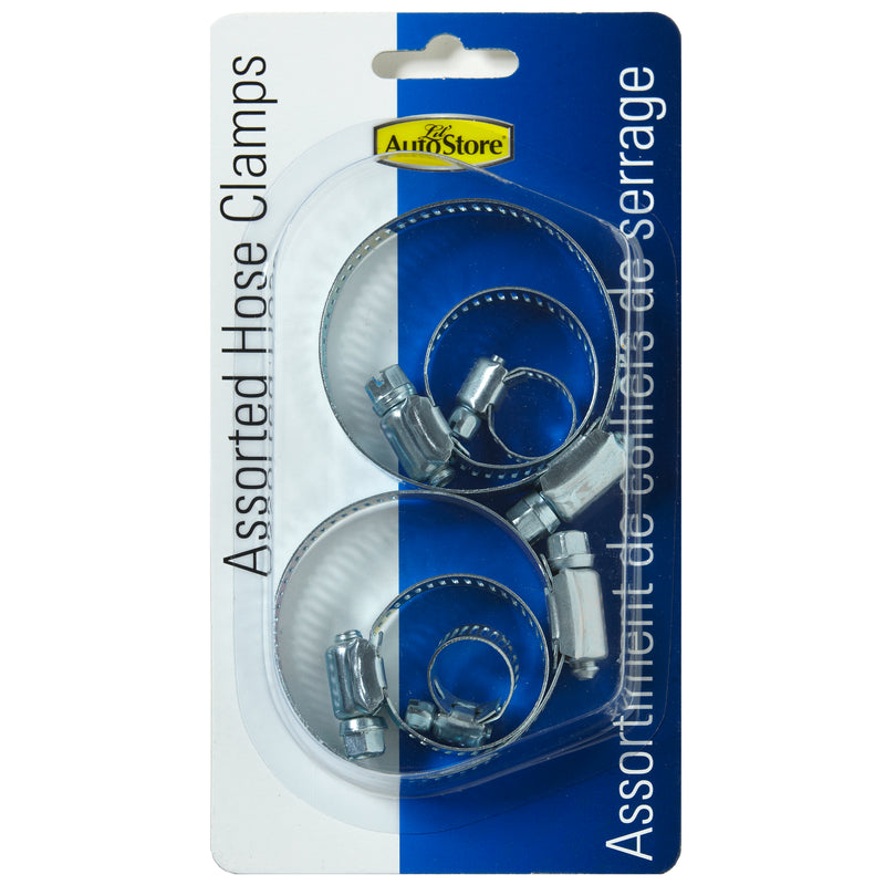 Hose Clamps Assortment, Durable Stainless Steel, 6-Count Set