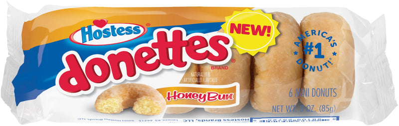 Hostess Honey Bun Mini Donettes, 3 oz Packs (Pack of 10)