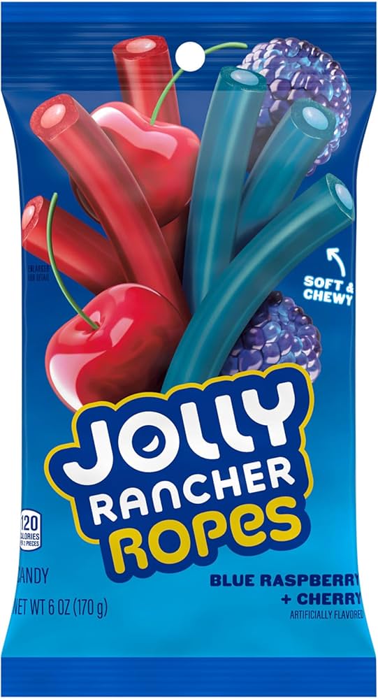Jolly Rancher Ropes Blueberry-Cherry Peg 6 oz (Pack of 12) – Shop the King