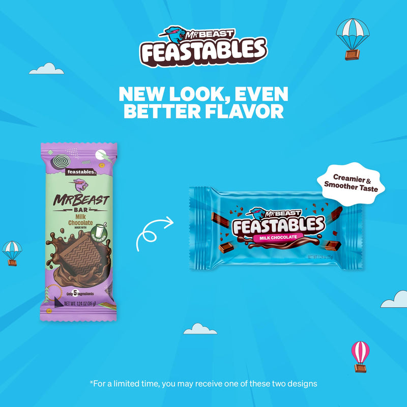 Feastables Milk Bar 1.2z 35 g 24 Per Box