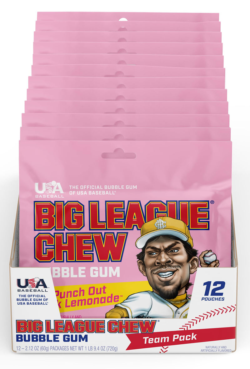 Big League Chew Pink Lemonade 12 Per Box