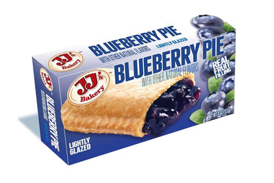 JJ's Bakery Blueberry Snack Pies, Individual Dessert, Fresh-Baked, Perfect for Snacks, Nut-Free, Kosher Parve, 4 Oz Each (Pack of 12)