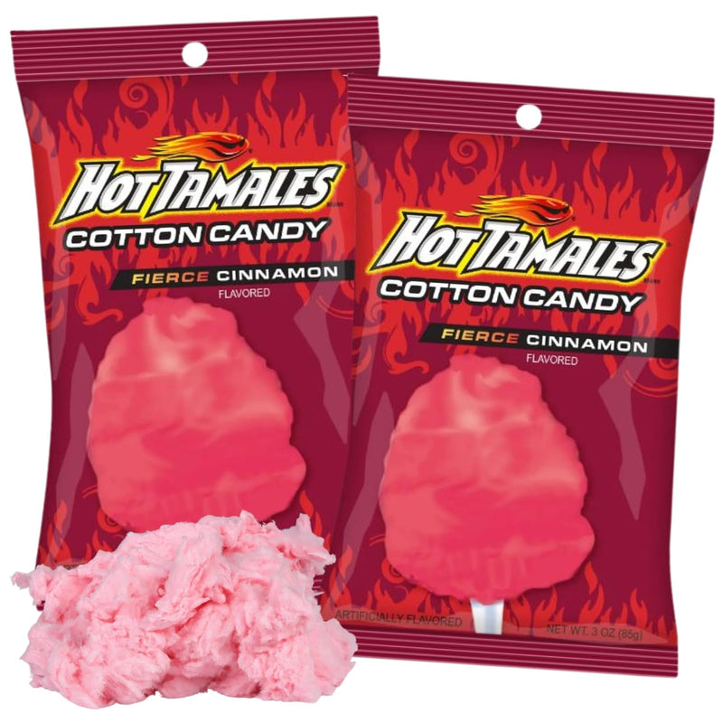 Hot Tamales Fierce Cinnamon Cotton Candy, 3 oz (Pack of 12)