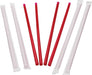 Giant 12-Inch Red Wrapped Straws 300-Count Wholesale