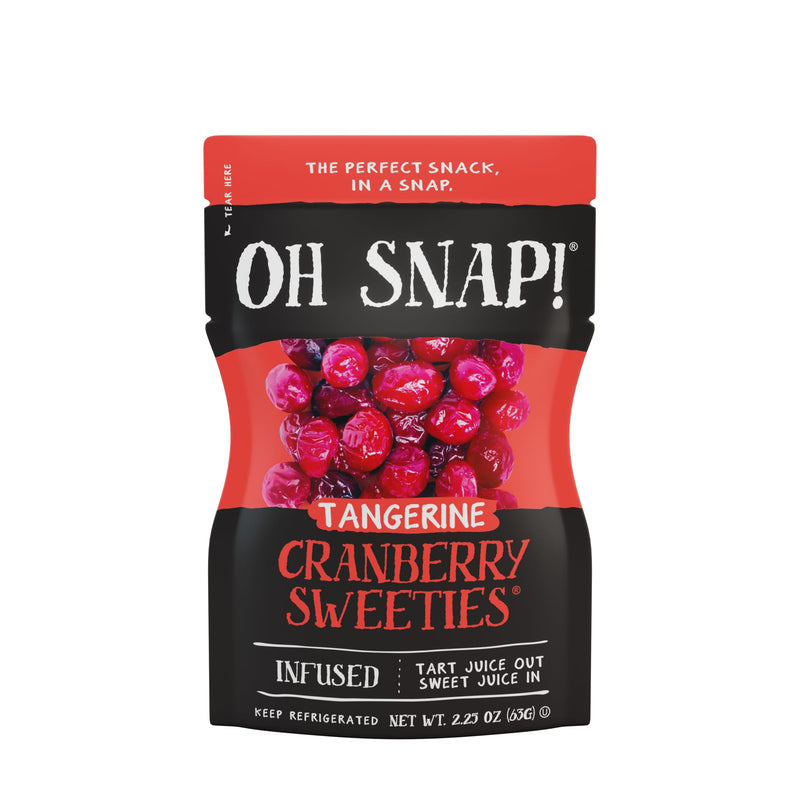 OH SNAP! | Tangerine Cranberry Sweeties (12 Pack) | Cranberries Infused with Tangerine Fruit Juices | Ready To Eat Infused Cranberry Snacks | Gluten-Free, Fat-Free - Delicious & Healthy Snack