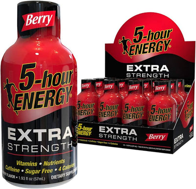 5-hour ENERGY Shot, Extra Strength Berry, 1.93 Oz, 12 Count. Energy Shot