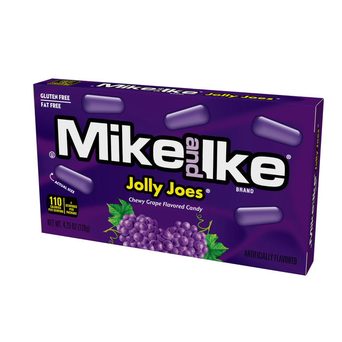 Mike & Ike Jolly Joes Grape Flavored Candy 4.25 oz Theater Boxes 12-Pack Wholesale
