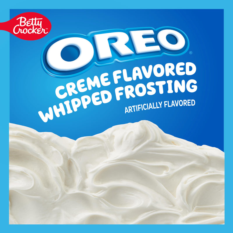 Betty Crocker OREO Creme Flavored Whipped Frosting, Gluten Free Frosting, 12 oz (Pack of 8)