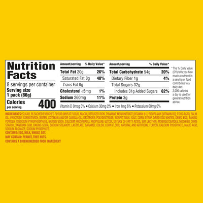 OREO Golden Cakesters Soft Snack Cakes, 8-3.03 oz Snack Packs