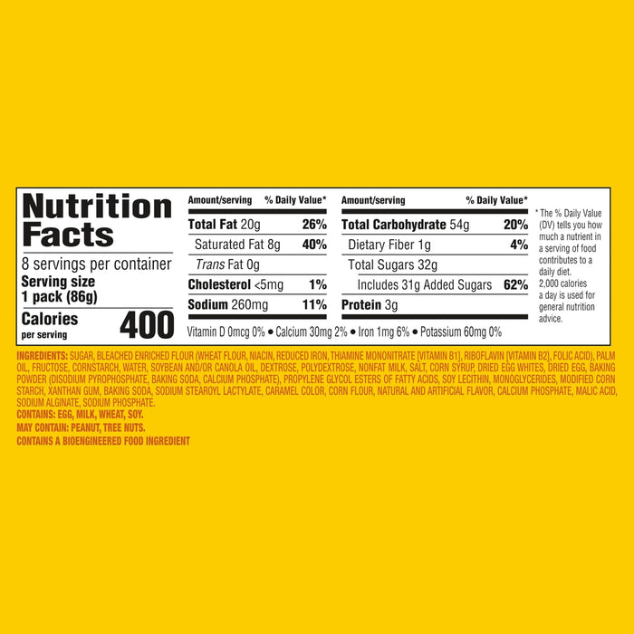 OREO Golden Cakesters Soft Snack Cakes, 8-3.03 oz Snack Packs