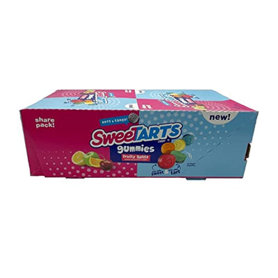 Sweetart Gummies Fruity Splitz, Dual-Flavored Soft Candy, 3 oz Bag, Delightful Chewy Treat (Pack of 12)