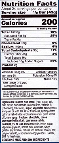 Rice Krispies Treats Big Bar Double Chocolate Chunk 3 oz 12-Count Wholesale Pack