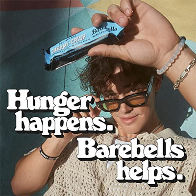 Barebells Protein Bars Creamy Crisp - 12 Count, 1.9oz Bars - Protein Snacks with 20g of High Protein - Chocolate Protein Bar with 1g of Total Sugars - Perfect on The Go Protein Snack & Breakfast Bars